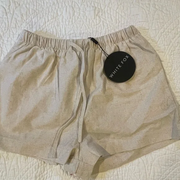 White Fox Boutique Shorts White Fox Boutique Cream Athletic